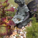 The Fairy fountain sculpture at Butterfly Garden entrance.