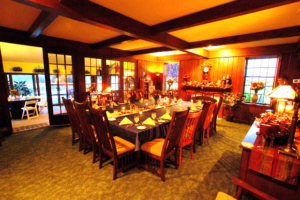 Main Dining Room set for a group of ten at Annville Inn for a business meeting