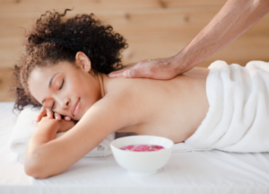 Lady receiving massage
