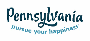 text logo "Pennsylvania, Pursue your happiness."