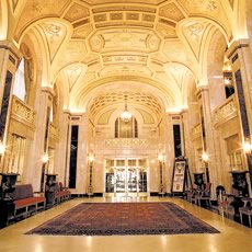 Image of an elegant theater's lobby