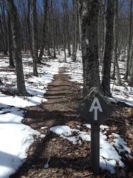 Photo of a trail in winter.